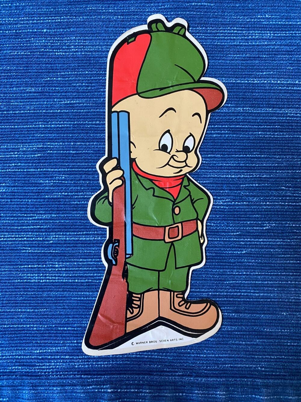 Vintage Looney Tunes Die Cut Elmer Fudd Decal Sticker 8" Warner Bros 95B